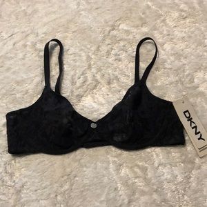 NWT* DKNY Black Lace Bra Size 36B